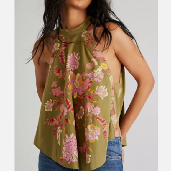 NWT Free People Emily Printed Tank Size Small - Picture 1 of 5